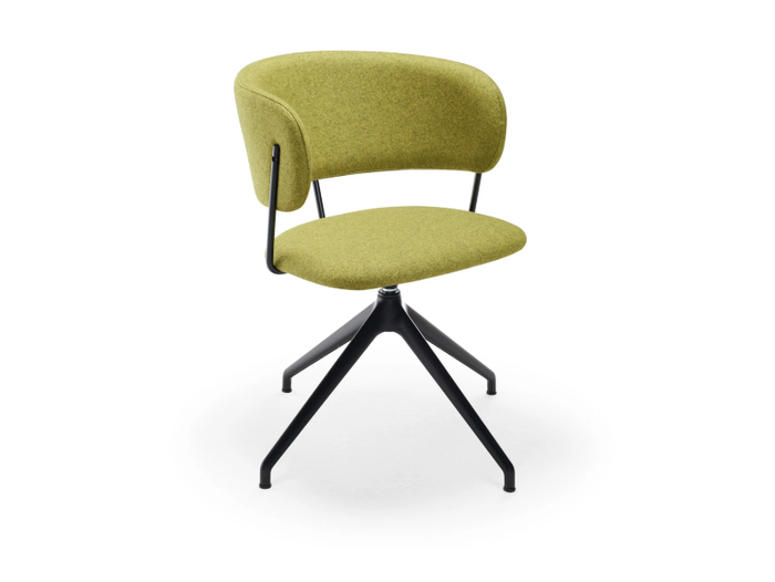 NIKITA A 4G - Trestle-based fabric chair with armrests _ SOFTLINE 1979